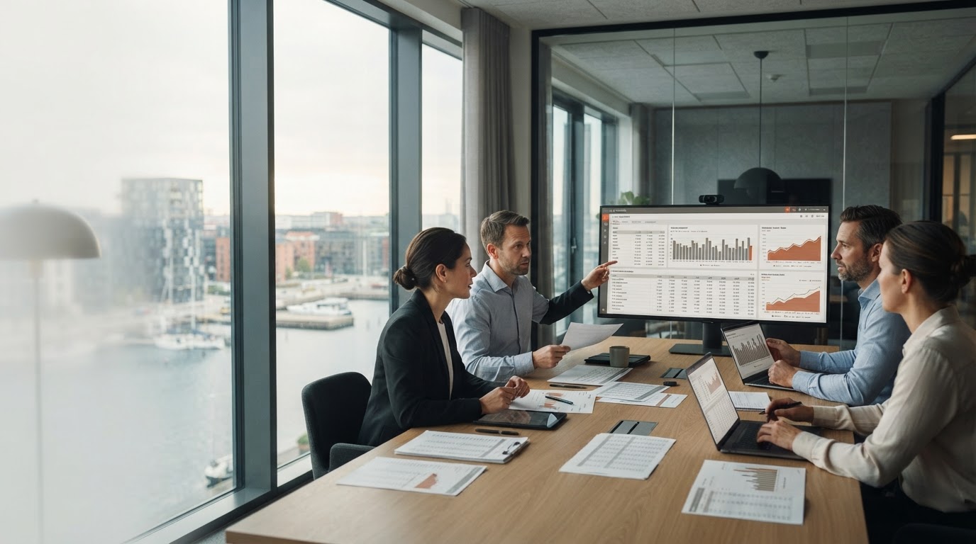 Lind Verdivik - dataskærme med markedsanalyse og risikomodellering for kryptoinvesteringer